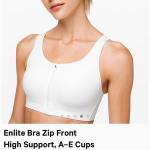 Lululemon enlite bra Front zip black 34E